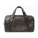 【現品限り】CHANEL（シャネル） ボストンバッグ カーフ ブラウン 【中古A】