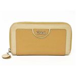 【現品限り】Chloe（クロエ） ラウンドファスナー財布 8HP560 エナメル カーフ ベージュ 【中古A】