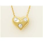 【現品限り】Tiffany（ティファニー） ドッツハートネックレス 3P K18YG ダイヤ イエローゴールド 【中古A】