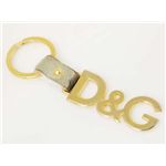 【現品限り】Dolce&Gabbana（ドルチェ&ガッバーナ） キーリング ハラコ ゴールド 【中古AB】