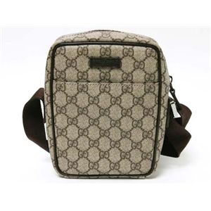【現品限り】GUCCI(グッチ) GGプラス ミニショルダー コーティング カーフ ベージュ/ダークブラウン 122754 【新品同様】