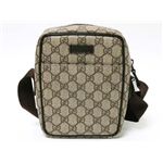 【現品限り】GUCCI（グッチ） GGプラス ミニショルダー コーティング カーフ ベージュ/ダークブラウン 122754 【新品同様】