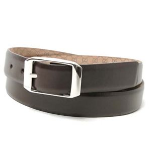 【現品限り】GUCCI(グッチ) ベルト メンズ カーフ ブラウン/シルバー 211566 【新品同様】
