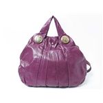【現品限り】GUCCI（グッチ） ハンドバッグ ストラップ付 レザー パープル/ゴールド 197016 【中古SA】