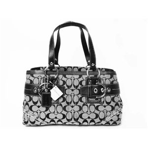 【現品限り】COACH（コーチ） シグネチャー トートバッグ 10625 キャンバス カーフ 黒 【未使用】