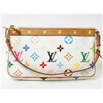 【現品限り】LOUIS VUITTON（ルイ ヴィトン） マルチカラー アクセサリーポーチ モノグラムキャンバス ホワイト M92649 【中古B】