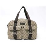 【現品限り】GUCCI（グッチ） GGプラス ハンドバッグ コーティングキャンバス ベージュ/ダークブラウン 140959 【中古A】