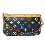 【現品限り】LOUIS VUITTON（ルイ ヴィトン） マルチカラー アクセサリーポーチ モノグラムキャンバス 黒/ノワール M92648 【中古A】