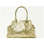 【現品限り】FENDI（フェンディ） ハンドバッグ コーティングカーフ ゴールド 【中古SA】