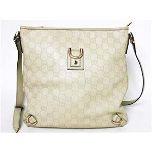 【現品限り】GUCCI(グッチ) シマ ショルダーバッグ カーフ アイボリー 131326 【中古AB】