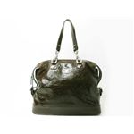 【現品限り】Celine（セリーヌ） ショルダーバッグ エナメル エナメルレザー カーキ 131703 【中古B】