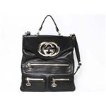 【現品限り】GUCCI（グッチ） 2WAYショルダーバッグ カーフ ブラック 167723 【中古AB】