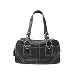 【現品限り】COACH（コーチ） ソーホー レザーサッチェル ボストンバッグ カーフ ブラック 10580 【中古SA】