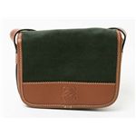 【現品限り】Loewe（ロエベ） ショルダーバッグ 緑/茶 スエード カーフ グリーン/ブラウン 【中古A】