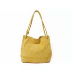 【現品限り】BOTTEGA VENETA（ボッテガヴェネタ） ショルダーバッグ スエード イエロー 【中古B】