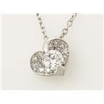 【現品限り】Ponte Vecchio（ポンテヴェキオ） ハートモチーフ ネックレス 0.20/0.08ct K18WG ダイヤ ホワイトゴールド 【中古A】