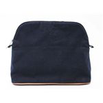 【現品限り】HERMES（エルメス） ボリードポーチ31 紺 キャンバス ネイビー 【中古SA】