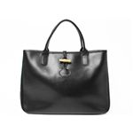 【現品限り】ロンシャン トートバッグ 1686 カーフ 黒 【中古SA】
