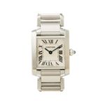 【現品限り】Cartier（カルティエ） タンクフランセーズSM SS 時計 ステンレススチール 文字盤:ホワイト W51008Q3 【中古A】