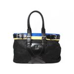 【現品限り】Loewe（ロエベ） トートバッグ スエード風カーフ 黒 【中古A】