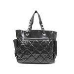 【現品限り】CHANEL（シャネル） パリビアリッツ ラージトート コーティングキャンバス ブラック 【中古B】