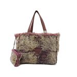 【現品限り】CHANEL（シャネル） ハンドバッグ ポーチ付き スエード ラパン ボルドー 【中古B】