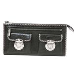 【現品限り】MARC JACOBS（マークジェイコブス） ファスナー長財布 カーフ ブラック C382437 【未使用】