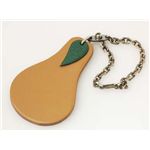 【現品限り】HERMES（エルメス） キーホルダー 洋ナシ カーフ 茶系 【中古A】