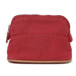 【現品限り】HERMES（エルメス） ボリードポーチ ミニミニ キャンバス レッド 【中古B】
