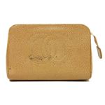 【現品限り】CHANEL（シャネル） ポーチ キャビア キャビアスキン ベージュ 【中古B】