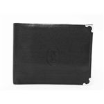 【現品限り】Cartier（カルティエ） 2つ折り財布 カーフ ブラック L3000575 【中古AB】