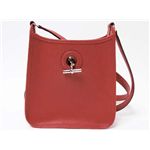 【現品限り】HERMES（エルメス） ヴェスパTPM ロングショルダー シルバー金具 エプソン ルージュヴィフ 刻印:H 【中古B】
