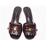 【現品限り】LOUIS VUITTON（ルイ ヴィトン） ミュール 靴 エナメル ボルドー 【新品同様】
