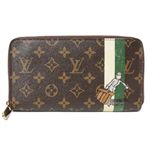 【現品限り】LOUIS VUITTON（ルイ ヴィトン） グルーム ジッピー モノグラムキャンバス モノグラム/グリーン M60035 【中古B】