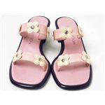 【現品限り】LOUIS VUITTON（ルイ ヴィトン） ヴェルニ ミュール フラワー #34 1/2 靴 ヴェルニレザー カーフ マシュマロピンク/パープル 【中古AB】