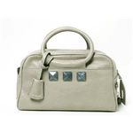 【現品限り】MARC JACOBS（マークジェイコブス） ハンドバッグ カーフ グレー 【新品同様】