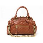 【現品限り】MARC JACOBS（マークジェイコブス） スタムバッグ キルティング 2WAYバッグ カーフ ブラウン/赤茶 【中古SA】