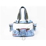 【現品限り】PRADA（プラダ） スポーツライン トートバッグ ナイロン ブルー/ホワイト/レッド 4VA490 【中古AB】