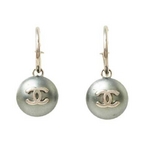  【現品限り】CHANEL（シャネル） ピアス ココ グレー 【中古AB】