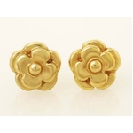  【現品限り】CHANEL（シャネル） ピアス カメリア ゴールド 【中古A】