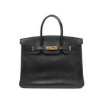 【現品限り】HERMES（エルメス） バーキン35 アルデンヌ 黒 ブラック ゴールド金具【中古A】