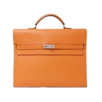 【現品限り】HERMES（エルメス） ケリーデペッシュPM（34） エプソン オレンジ シルバー金具【中古AB】