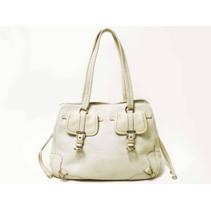 【現品限り】PRADA（プラダ） ショルダーバッグ カーフ 白【中古B】