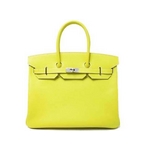 【現品限り】HERMES（エルメス） バーキン35 キャンディシリーズ エプソン ライム シルバー金具 【新品】