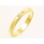 【現品限り】Cartier（カルティエ） ウェディングリング YG 1Pダイヤ #44 B40576【中古SA】