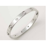 【現品限り】Cartier（カルティエ） ラブブレス フルダイヤ K18WG #16【中古A】
