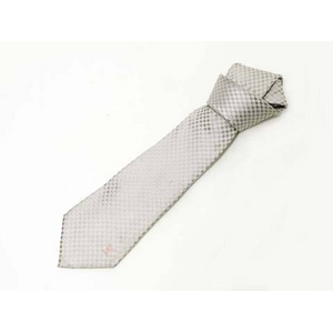 【現品限り】LOUIS VUITTON(ルイ ヴィトン) ネクタイ シルバー 【中古AB】