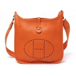 【現品限り】HERMES（エルメス） エブリンドゥPM トリヨン オレンジ シルバー金具 【中古SA】