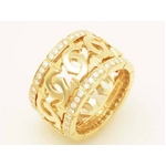 【現品限り】Cartier（カルティエ）アントルラセリング LM エッジダイヤ YG #55 【中古A】