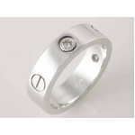 【現品限り】Cartier（カルティエ）ラブリング WG ハーフダイヤ #53 【中古A】